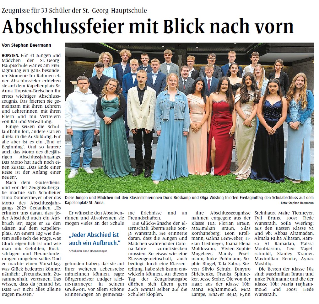 Ibbenburener Volkszeitung 28.06.2025   Stephan Beermann AutorinCivz.medien GmbH  Co. KG  alle Rechte vorbehalten